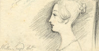 Walter Sneyd, Sheet of Caricature Portraits –early 19th-century graphite drawing