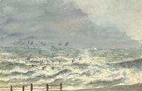 E. Venis, Fishing Luggers, Stade Beach, Hastings – late 19th-century watercolour