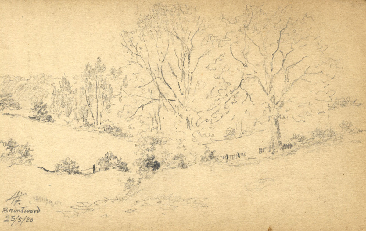 Arthur Frederics, Brentwood – Original 1920 graphite drawing
