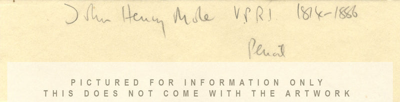 John Henry Mole VPRI, Girl in Bonnet – Miniature mid-C19th graphite drawing