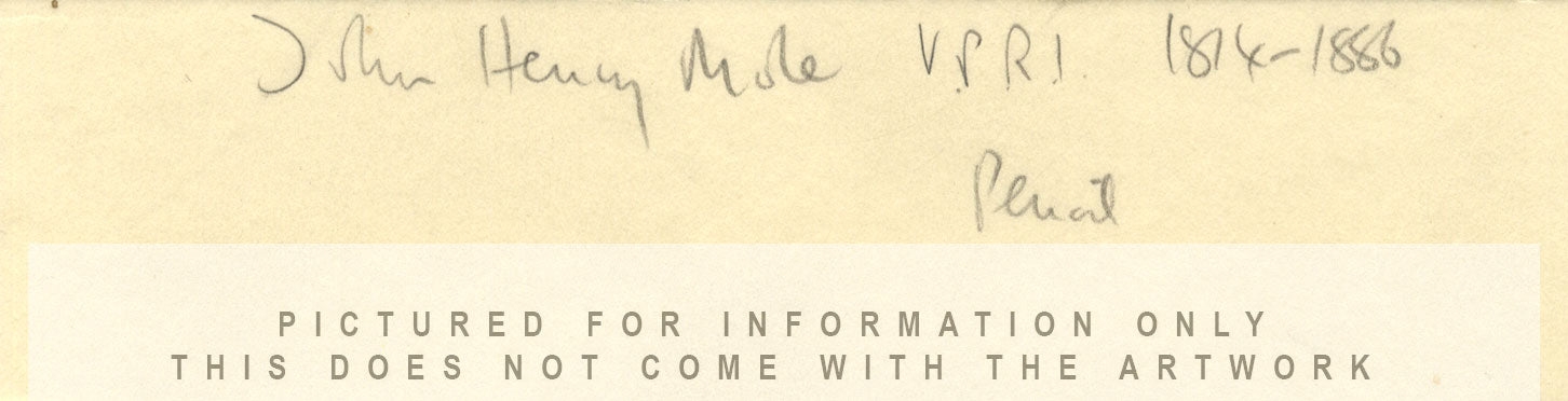 John Henry Mole VPRI, Sweet Young Girl – Miniature mid-C19th graphite drawing