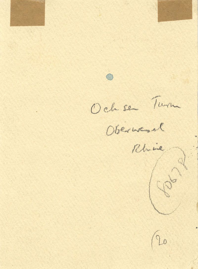 Ox Tower (Ochsenturm), Oberwesel, Rhine – mid-19th-century watercolour painting