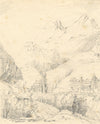 Miss Wingfield, Saint-Sauveur, Hautes-Alpes – Original 1865 graphite drawing