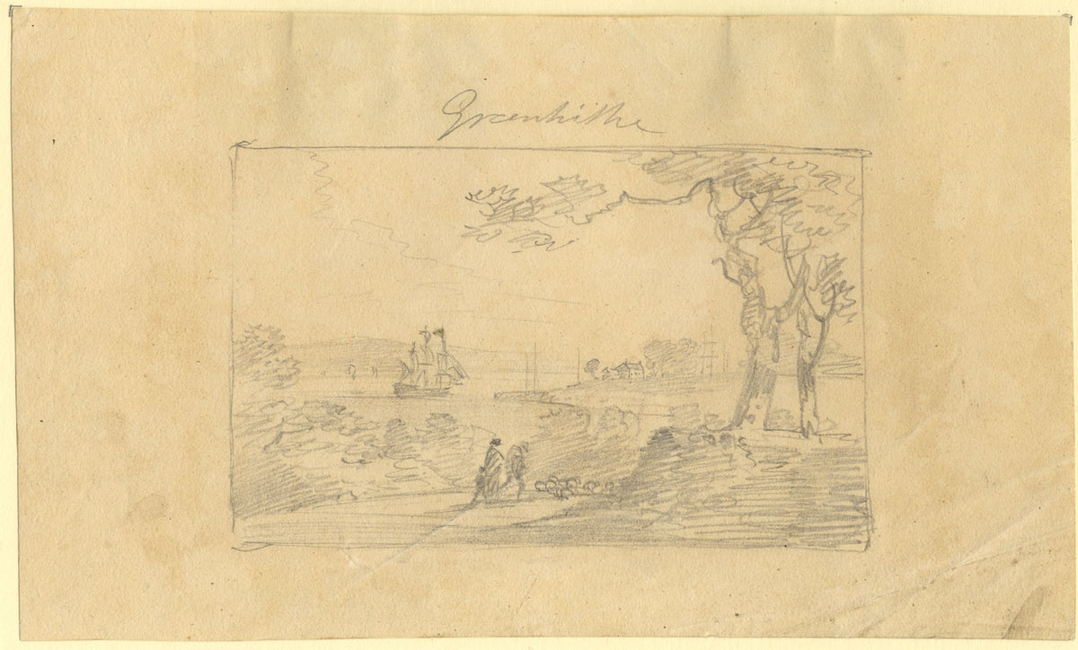 William Payne AOWS, Greenhithe, Kent – Original c.1808 graphite drawing