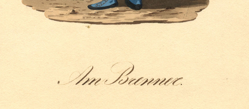 Costume locale di Brennero, Alto Adige – pittura a guazzo dei primi del XIX secolo