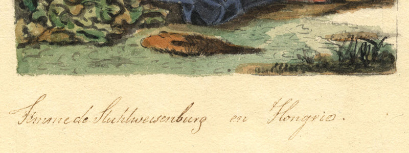 Woman from Stuhlweissenburg in Hungary – early 19th-century watercolour painting