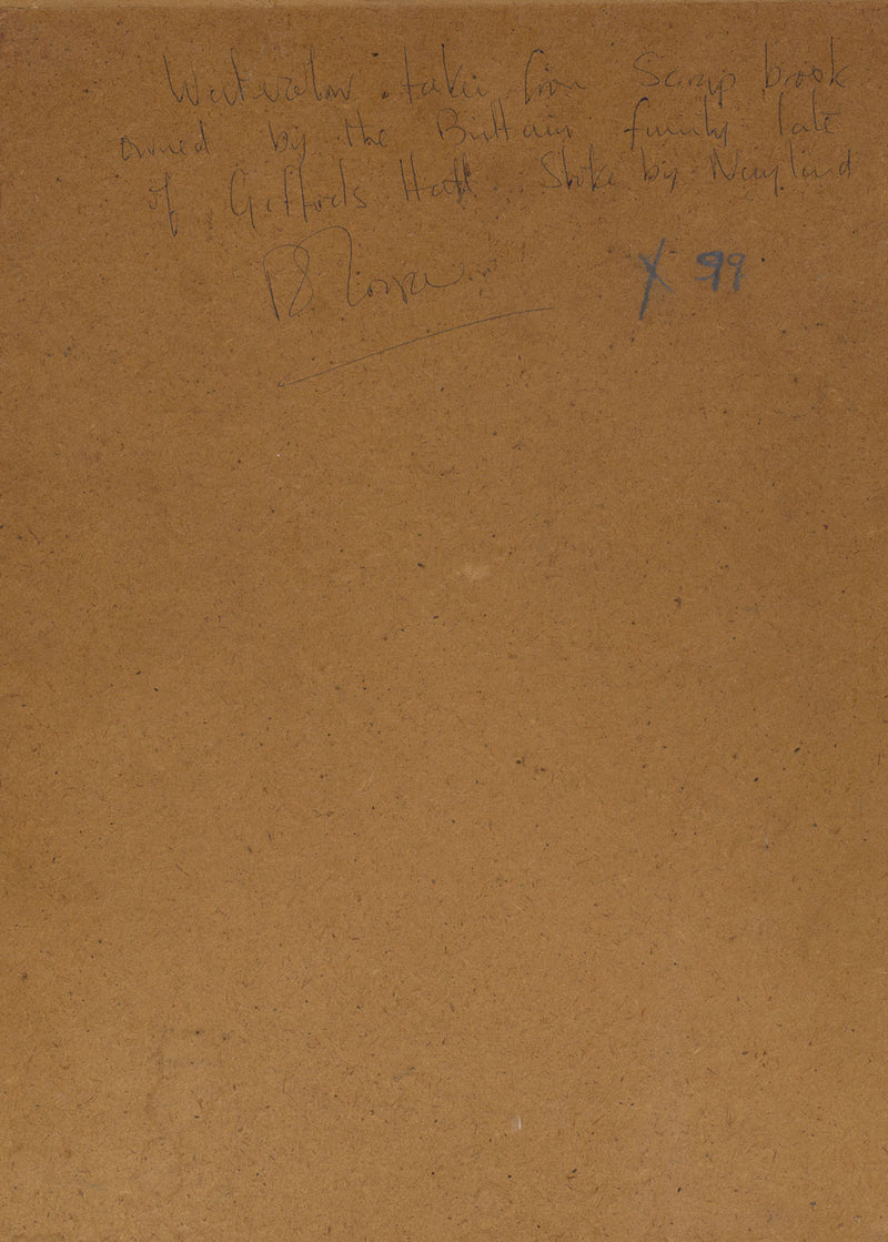 E. Rengert, Seamstress with Young Girl – Original 1871 watercolour painting