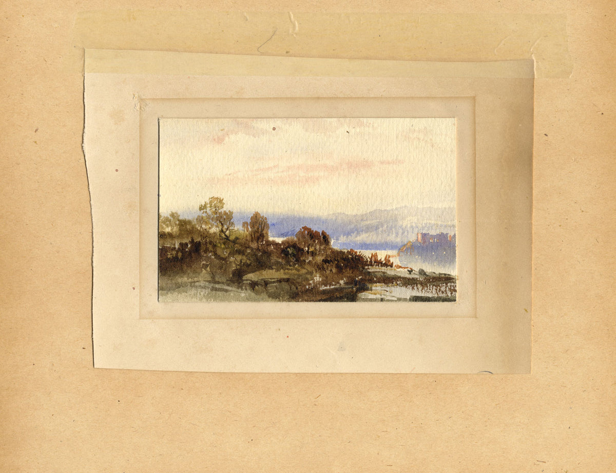 Isabelle Laurie nata Murray, Paesaggio in miniatura – acquerello della metà del XIX secolo