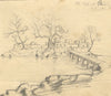 Fort at Belal, Possibly Sudan – Original 1898 graphite drawing