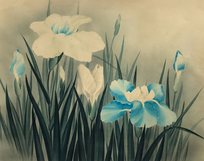 Circle of Lowell Blair Nesbitt, Iris Flowers 1 – mid-20th-century watercolour