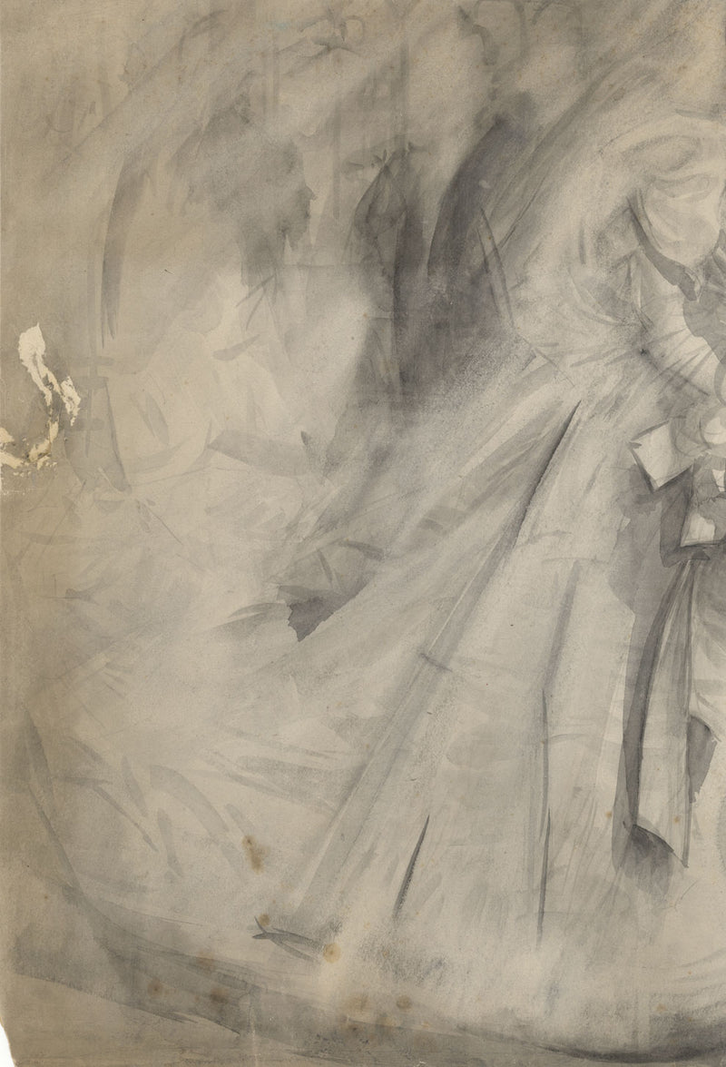 Spettacolo teatrale Regency – Disegno originale a pastello dei primi del XX secolo