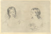 Sir William Boxall RA, Doppio ritratto di giovane donna – disegno di inizio XIX secolo