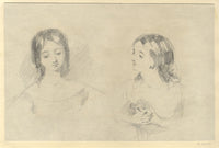 Sir William Boxall RA, Doppio ritratto di giovane donna – disegno di inizio XIX secolo