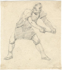 Sir Augustus Wall Callcott RA, Studio preparatorio Uomo che lavora – disegno del XIX secolo