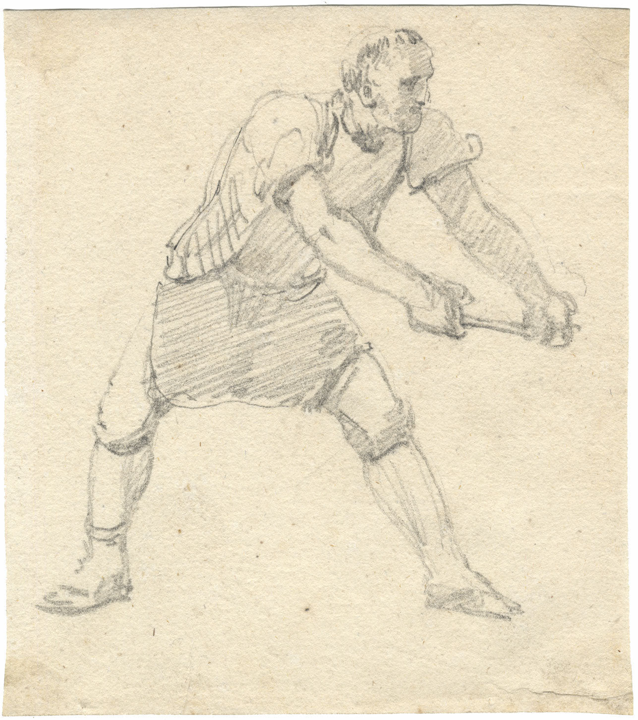 Sir Augustus Wall Callcott RA, Studio preparatorio Uomo che lavora – disegno del XIX secolo