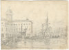 Sir Augustus Wall Callcott RA, Porto veneziano – disegno a grafite dei primi anni del XIX secolo
