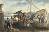 Merchants with Camels on the Nile – mid-19th-century watercolour painting