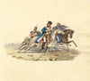 J.C., Flight of Bonaparte from the Battle of Krasnoi, Russia – C19th watercolour