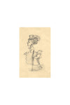 Albert A. Harcourt, Victorian Lady Caricature in Miniature – 1870s drawing