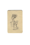 Albert A. Harcourt, Victorian Lady Caricature in Miniature – 1870s drawing
