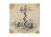 Albert A. Harcourt, Brazen Serpent Cartoon – Original 1870s graphite drawing