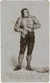 Albert A. Harcourt, Mr Phelps in John Bull at Gaiety Theatre – 1875 ink drawing