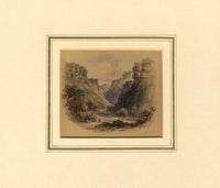 Devil's Glen, Co Wicklow, Ireland – Miniature early 19th-century watercolour