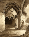 Picturesque Arch Ruin with Figure – early 19th-century watercolour painting