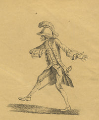 Caricature of Actor John Brougham – Original late 19th-century pen & ink drawing