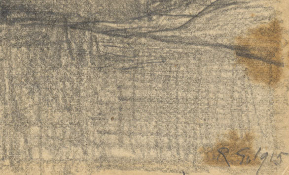 Robert Charles Goff, La Tour-de-Peilz, Vevey, Suiza –dibujo de grafito de 1917