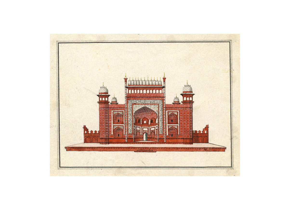 Indian Company School, Great Gate, Taj Mahal, Agra – early C19th watercolour