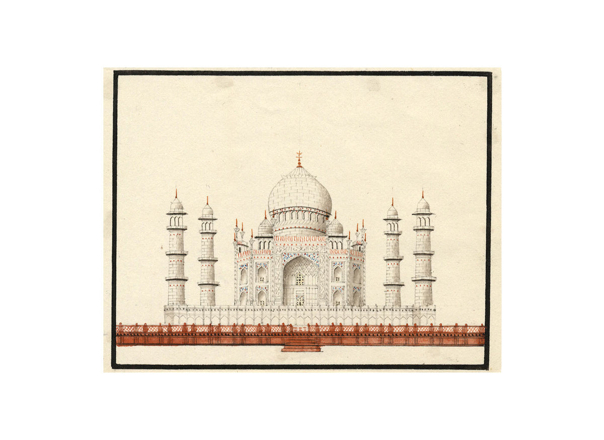 Indian Company School, Taj Mahal, Agra – early 19th-century watercolour painting