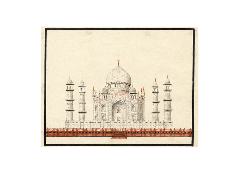 Indian Company School, Taj Mahal, Agra – early 19th-century watercolour painting