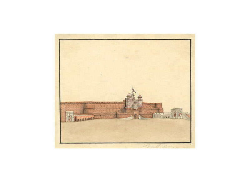 Indian Company School, Delhi Gate, Agra Fort – early 19th-century watercolour