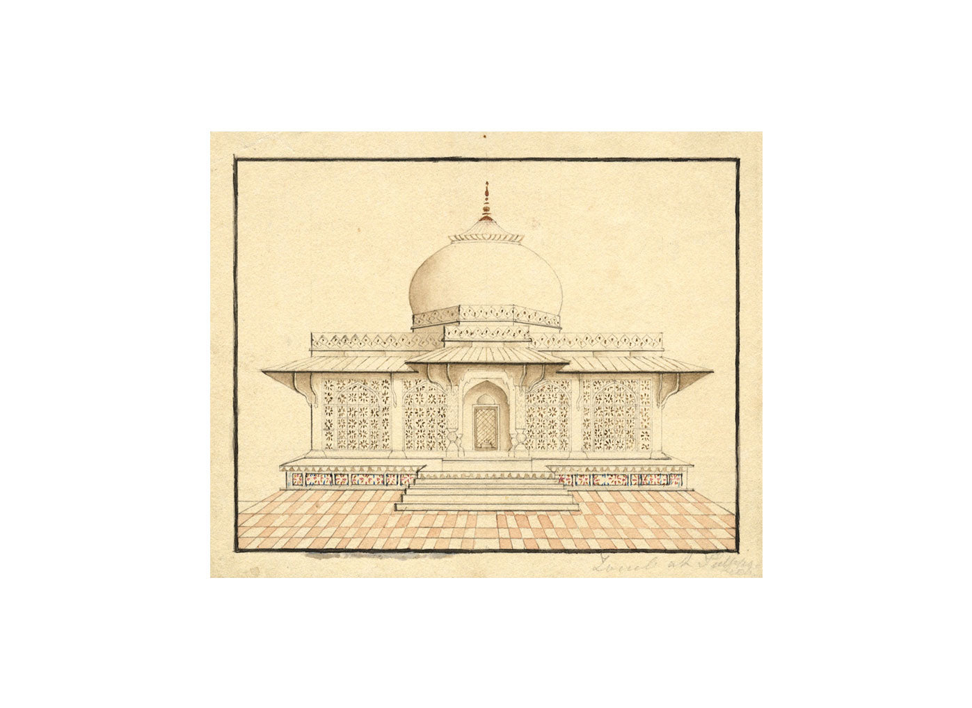 Indian Company School, Tomb of Saint Selim Chishti – early C19th watercolour
