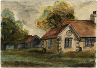 Fred Mears, Farm at Stanford-le-Hope, Essex – Original 1916 watercolour painting