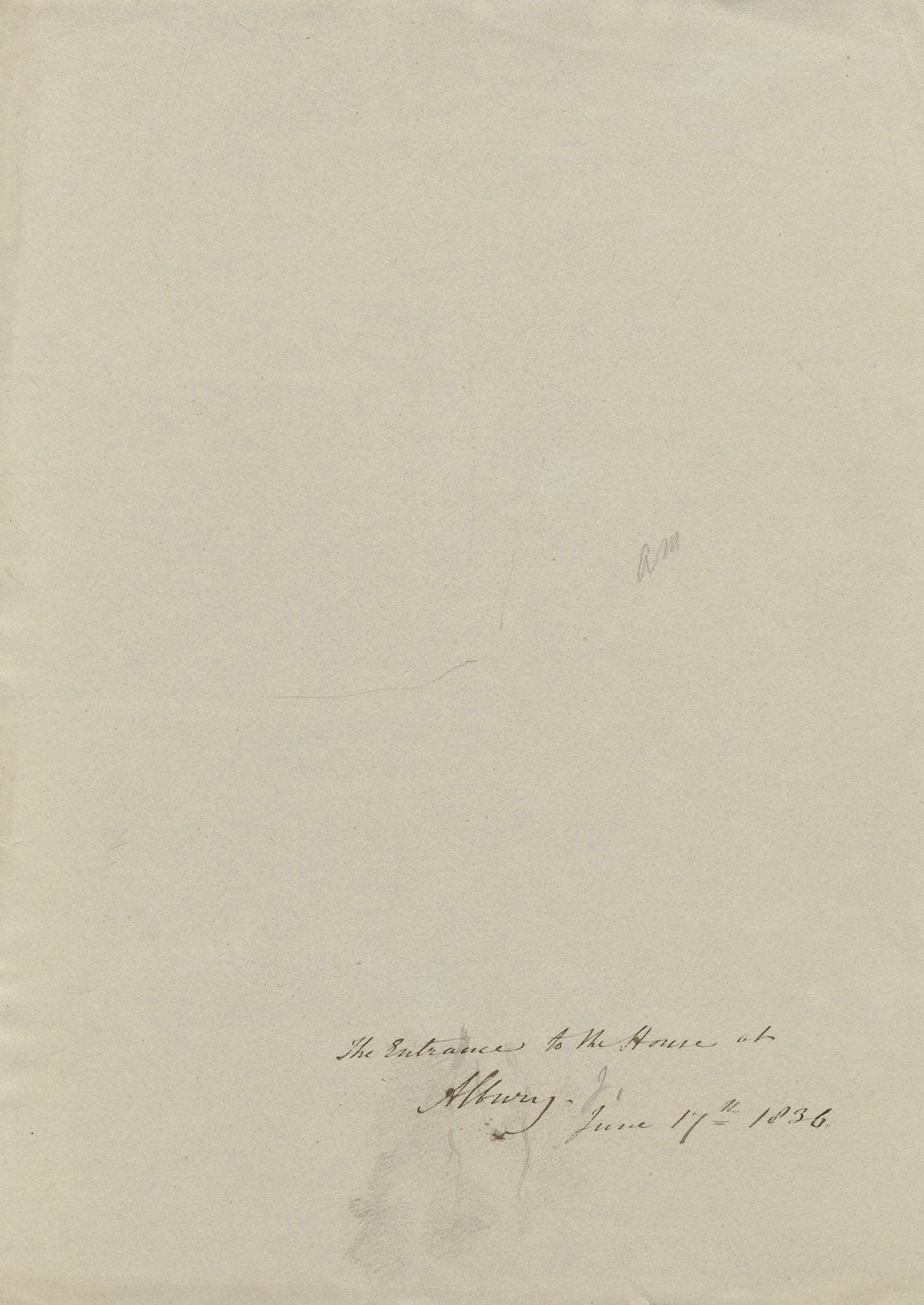 Alexander Monro, The Entrance to the House at Albury, Surrey –1836 chalk drawing