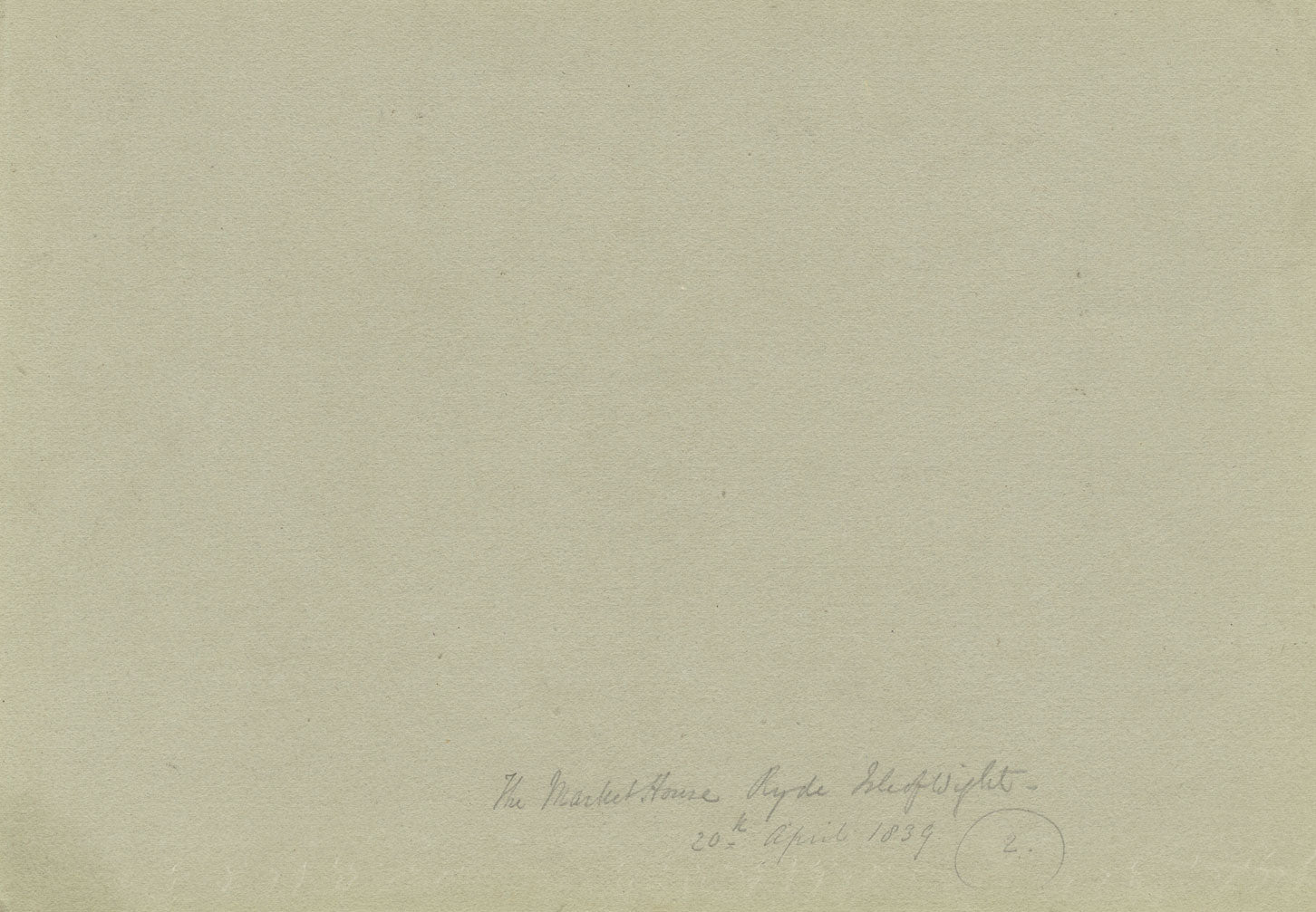 Monro, The Market House, Ryde, Isle of Wight – Original 1839 graphite drawing