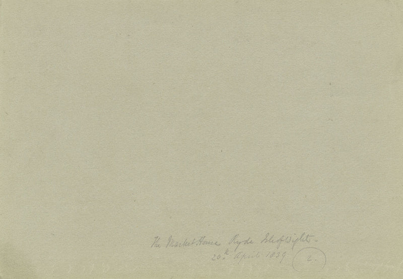 Monro, The Market House, Ryde, Isle of Wight – Original 1839 graphite drawing