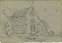 Monro, Iglesia de Todos los Santos, Godshill, Isla de Wight – Dibujo a grafito de 1839
