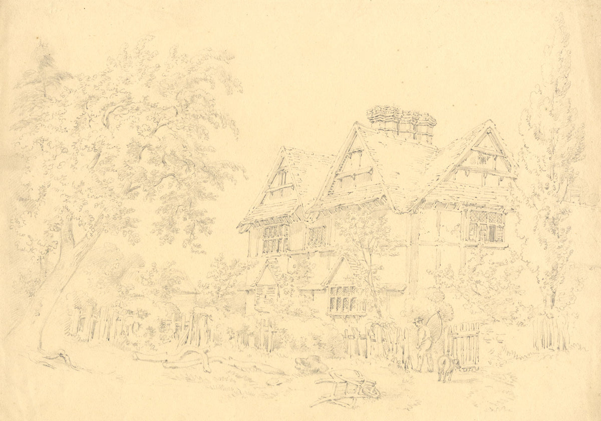 Alexander Monro, Pickersleigh House, Great Malvern – 1831 graphite drawing