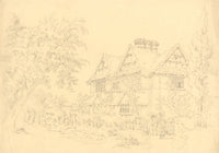 Alexander Monro, Pickersleigh House, Great Malvern – 1831 graphite drawing
