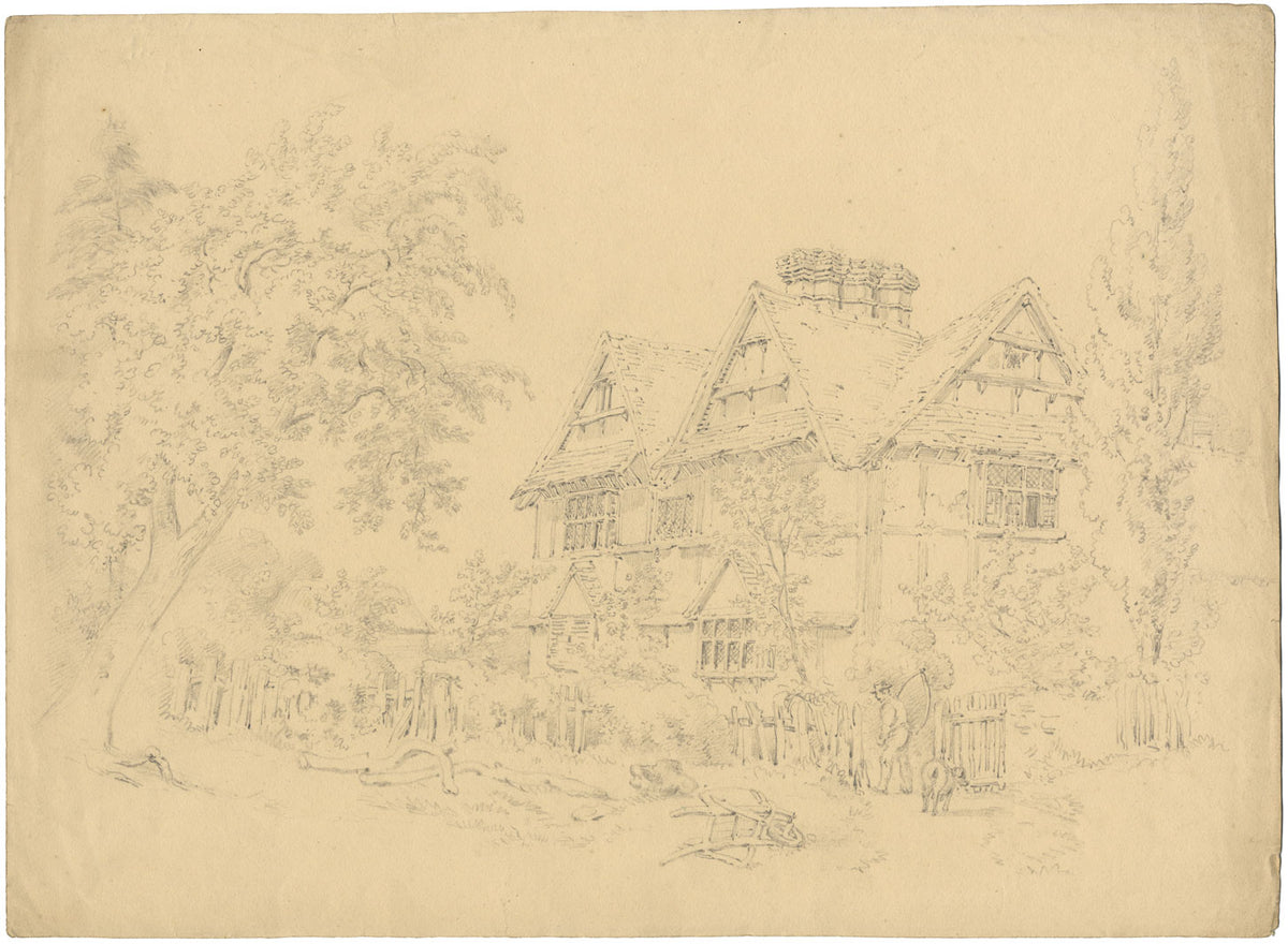 Alexander Monro, Pickersleigh House, Great Malvern – 1831 graphite drawing