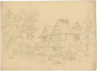 Alexander Monro, Pickersleigh House, Great Malvern – 1831 graphite drawing