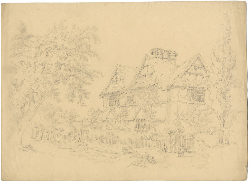 Alexander Monro, Pickersleigh House, Great Malvern – 1831 graphite drawing