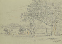 Monro, Ruins of the Old Quarr Abbey, Ryde, Isle of Wight – 1839 graphite drawing