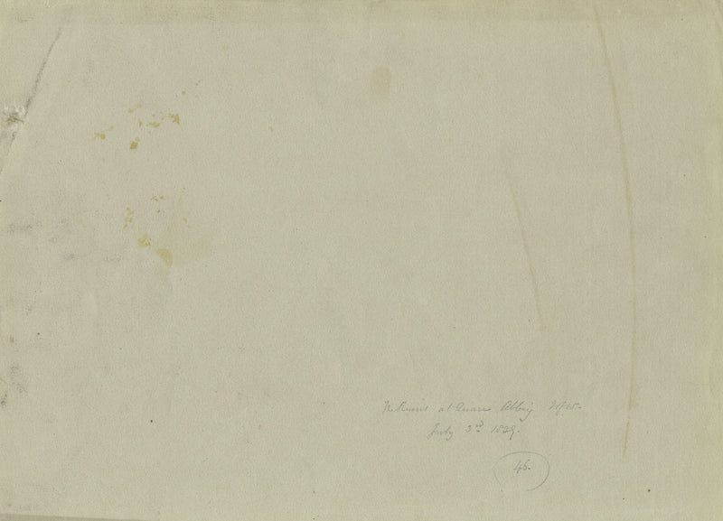 Monro, Ruins of the Old Quarr Abbey, Ryde, Isle of Wight – 1839 graphite drawing