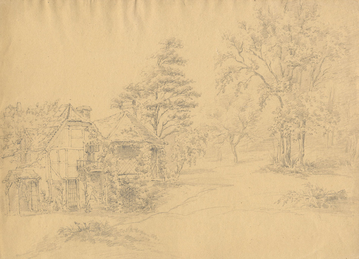 Monro, Timber-framed Cottage, Possibly near Bushey –early C19th graphite drawing