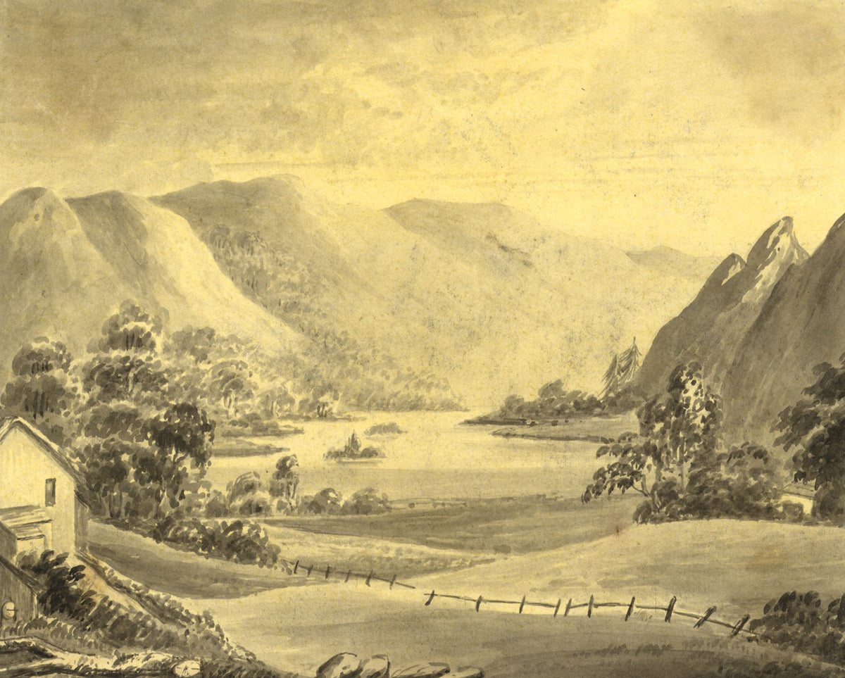 Ullswater from Patterdale, Lake District – mid-19th-century watercolour painting