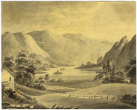 Ullswater desde Patterdale, Distrito de los Lagos: acuarela de mediados del siglo XIX